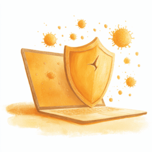 tarcza broniąca laptop przed wirusami