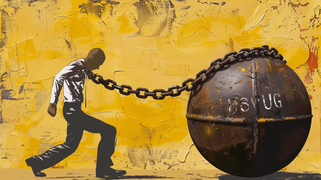 dług to kula u szyi człowieka